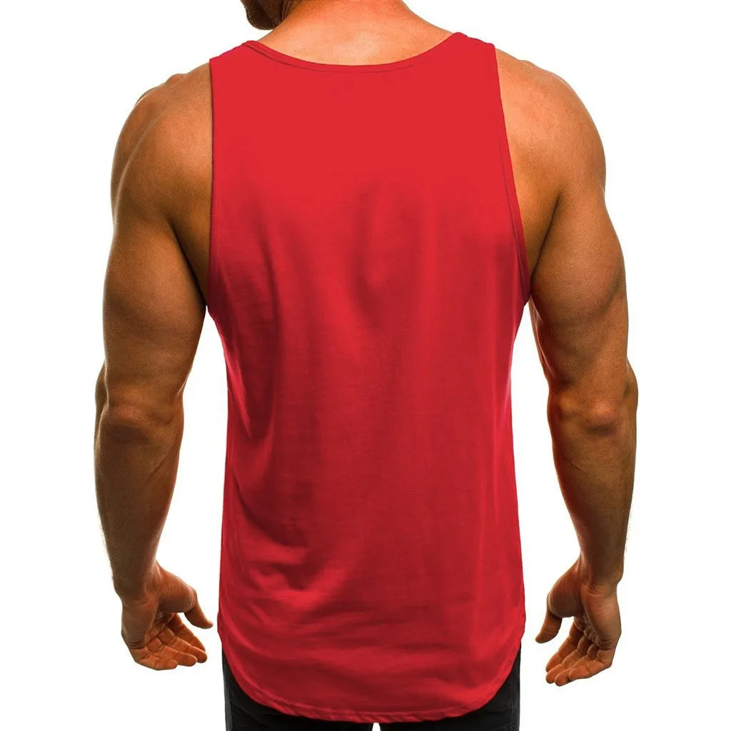 Number 12 Print Vest Men's Tank Top Breathable Bodybuilding Tee Gym Vest Sleeveless Men T-shirt Fashion Crew Neck Fitness Tee