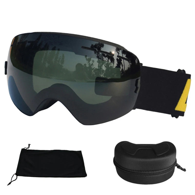 LOCLE Ski Goggles Double Layers Anti-fog UV 400 Ski Glasses Men Women Skiing Snowboard Skateboard Snow Goggles Ski Mask