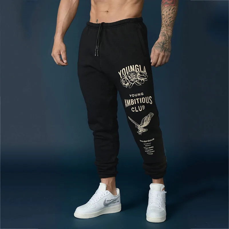 New Men's Sweatpants Gym Sports Fitness Running Basketball Training Pants Casual Pants American Style Fashion Brand Clothing