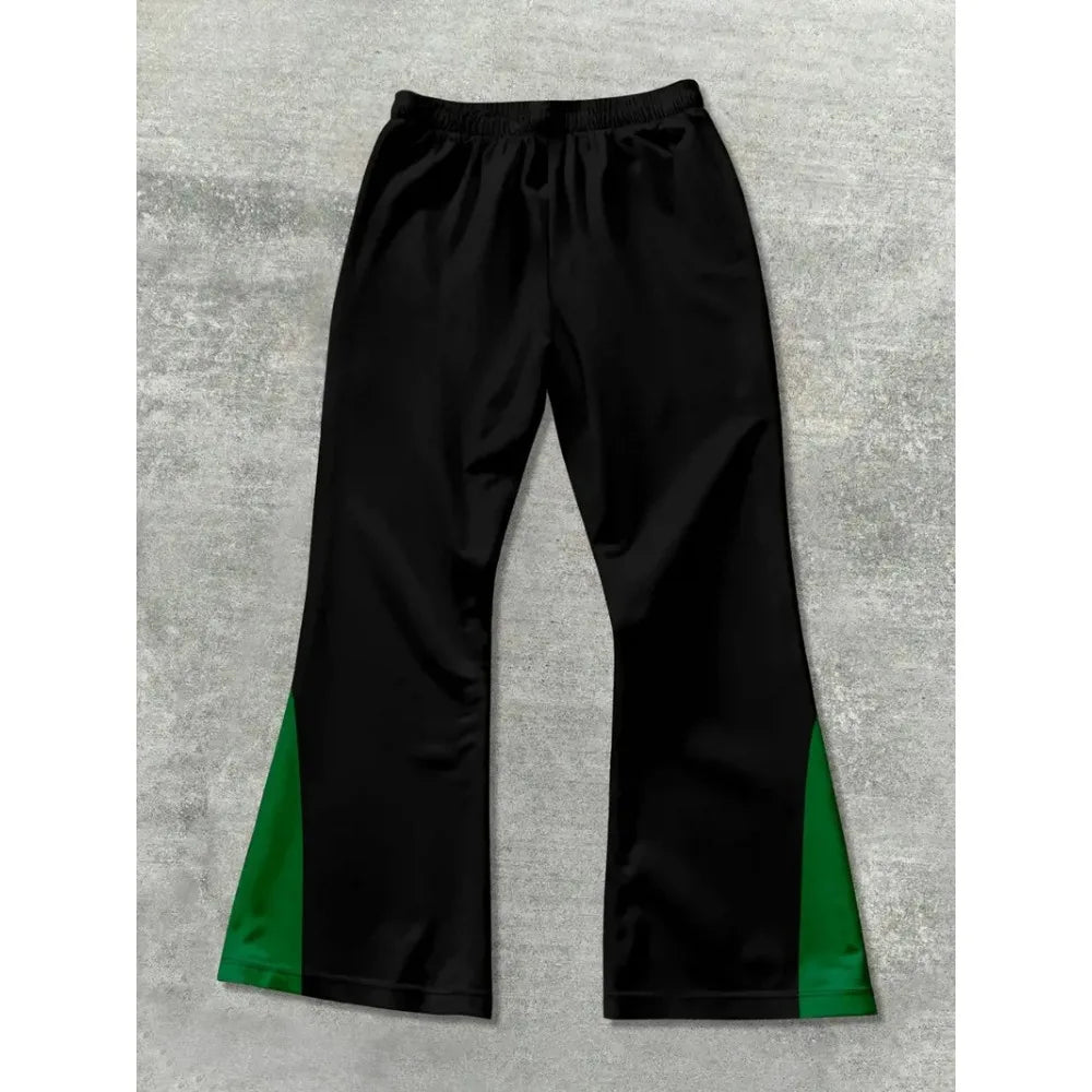 Men's Trendy Hip - hop Style Casual Sweatpants Striking Flame Elements Paired with "RICH SOON" Eye - catching for Street Wear