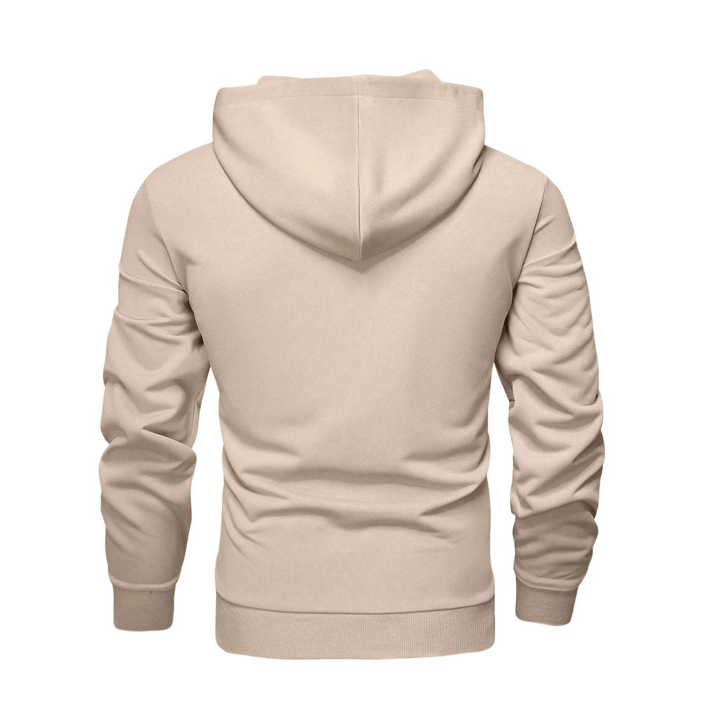 Men Autumn New Sweatshirt Tops Simple Solid Fitting Button Zipper Hoodie Daily Casual Sports Street Matching Pullover Sweatshirt