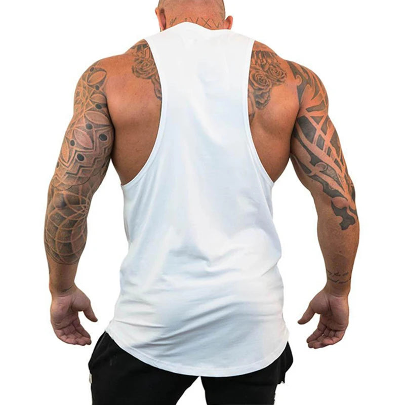 MACHINE FITNESS JUST GYM Bodybuilding Tank Top Mens Workout Vest Cotton Sleeveless shirt Jogger clothing Muscle Stringer Singlet