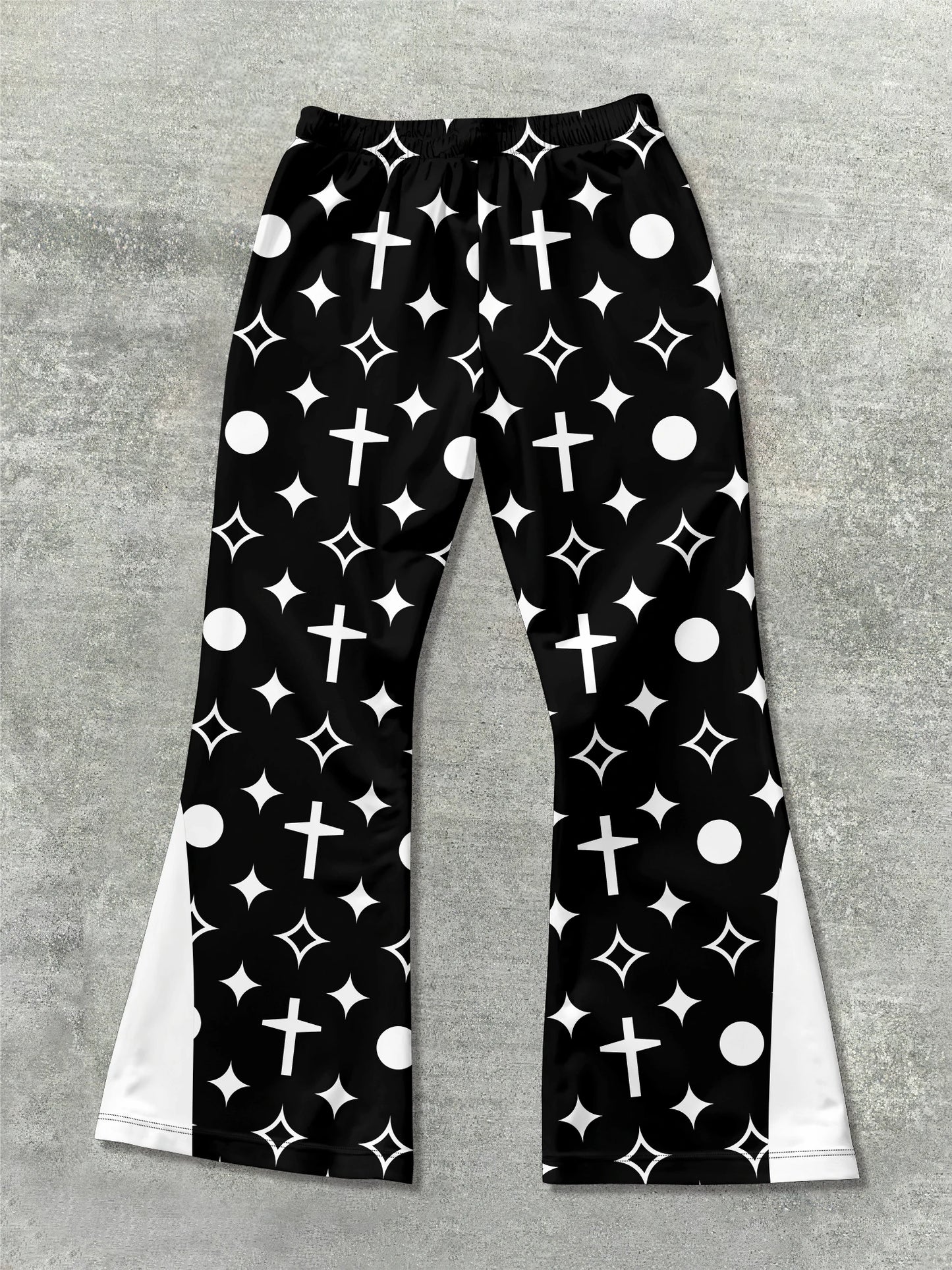 Y2k Flared Pants Men Loose 3D Print Trousers Casual Sweatpants Mid Waist Sporty Female Clothes Streetwear Hip Hop Vintage Pants