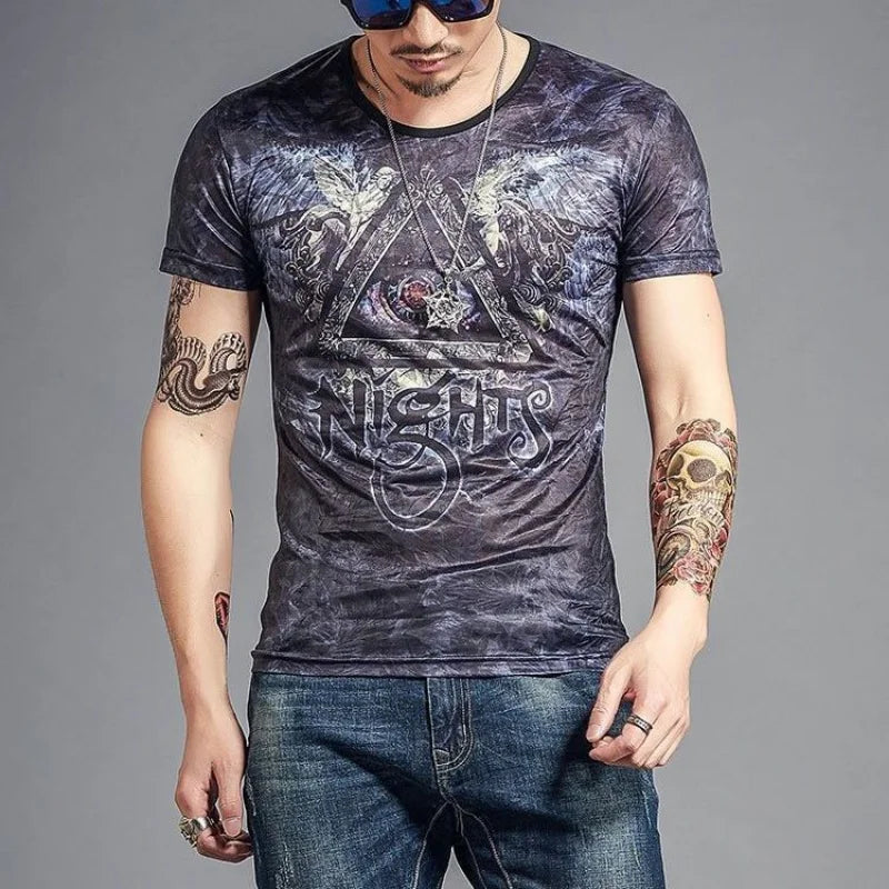 Men's T-shirt Clothes Streetwear Top Man Tee Shirts Plain Wholesale Striped Hip Hop Xl Alphabet Trashy Y2k Stylish Party Casual