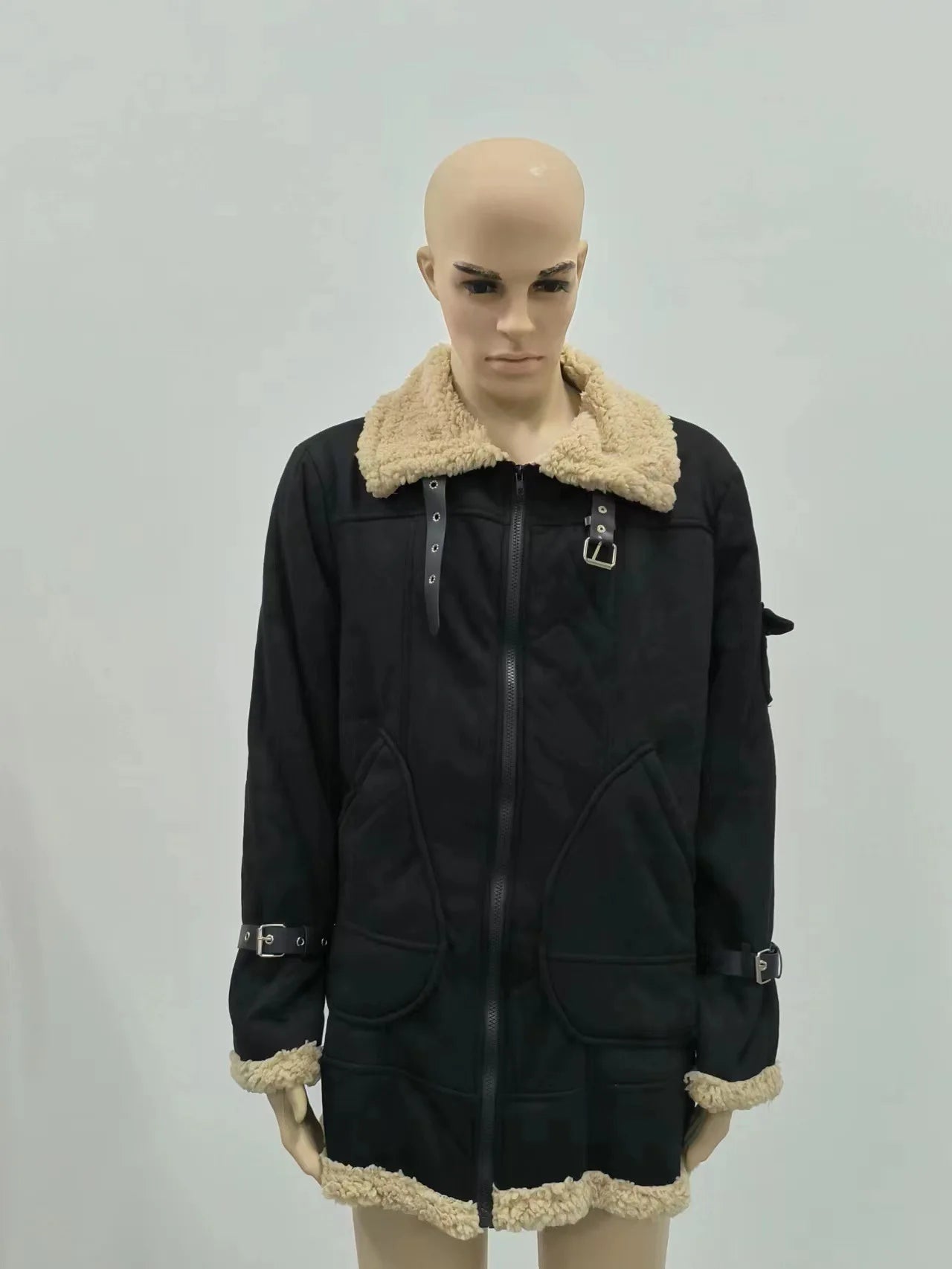 2025 Warm Winter Men's Fur All-in-One Thickened Imitation Leather Fur Jacke Tnew in Outerwears Men Jacket Fashion Male Clothes