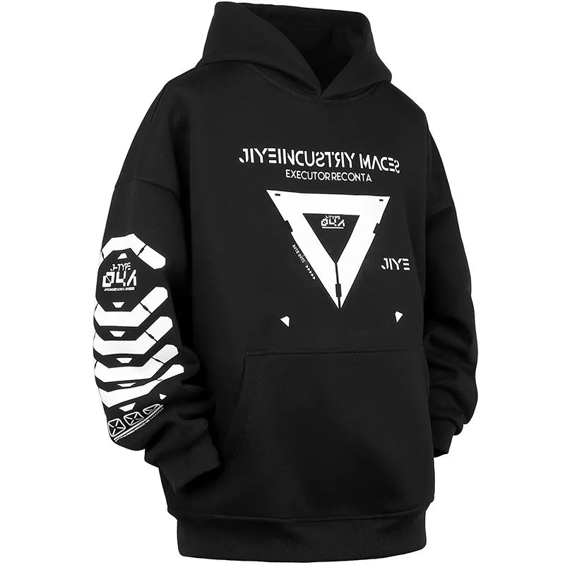 11 BYBB'S DARK 2023 Punk Hoodie Men Fashion Creative Print  Sweatshirt Pullover Harajuku Hip Hop Streetwear Hoodies Techwear