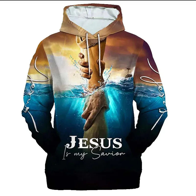 Jesus Amen Hoodie for Men Clothing Unisex 3D Christams God Bless You Printed New in Hoodies Women Harajuku Fashion y2k Pullovers