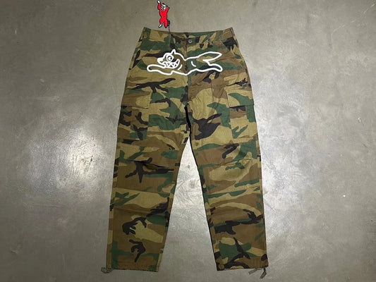 2025 Mens Cargo Pants American Retro Icecream Running Dog Pants Man Camouflage Loose Straight Leg Pants Male Casual Trousers