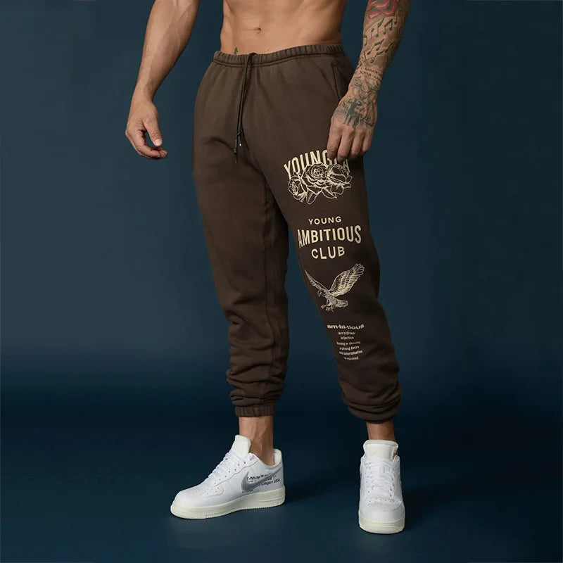 New Men's Sweatpants Gym Sports Fitness Running Basketball Training Pants Casual Pants American Style Fashion Brand Clothing