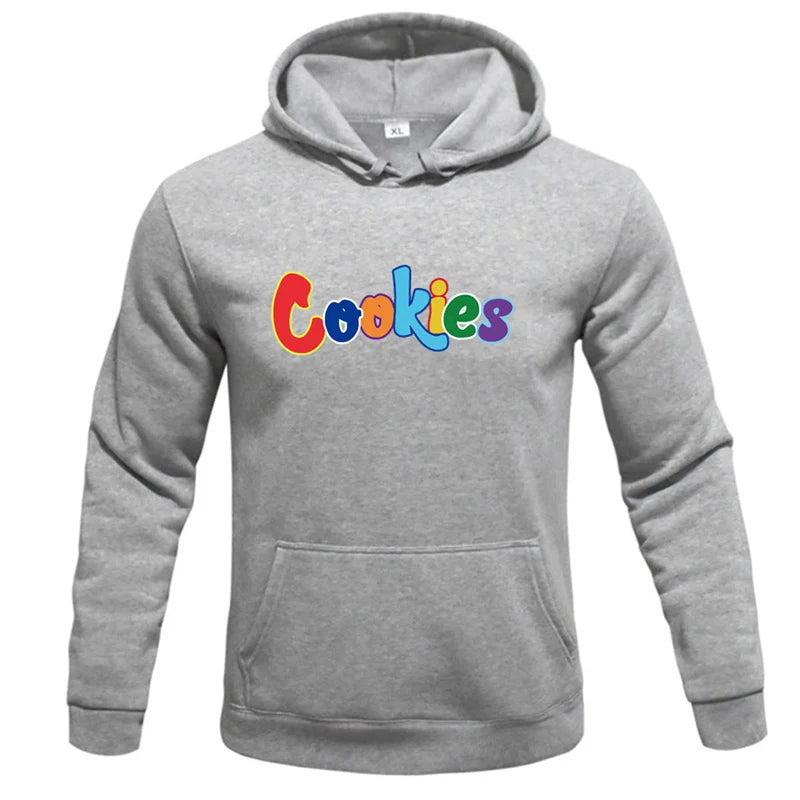 2024 New Fashion Hoody Trend Brand Funny Cookies Printed Men's Hoodies Sweatshirts Hip Hop Streetwear Plus Fleece Pullover