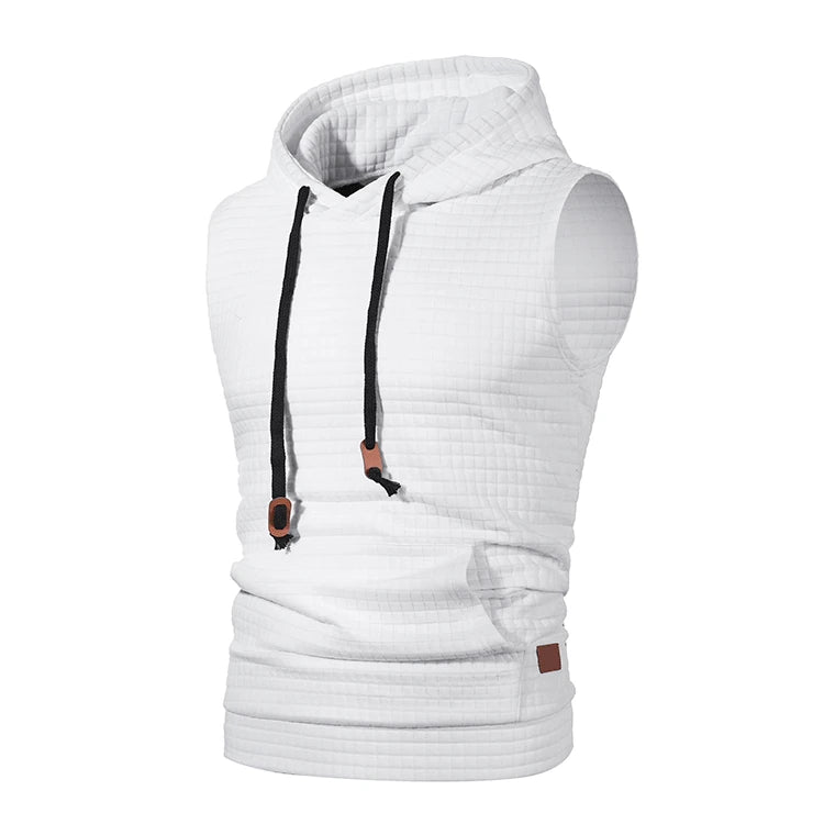 New Fashion Zipper Cardigan Sweater Mens Sleeveless Hooded Vest Jacket Plus Size S-4XL Streetwear Vest Hoodies