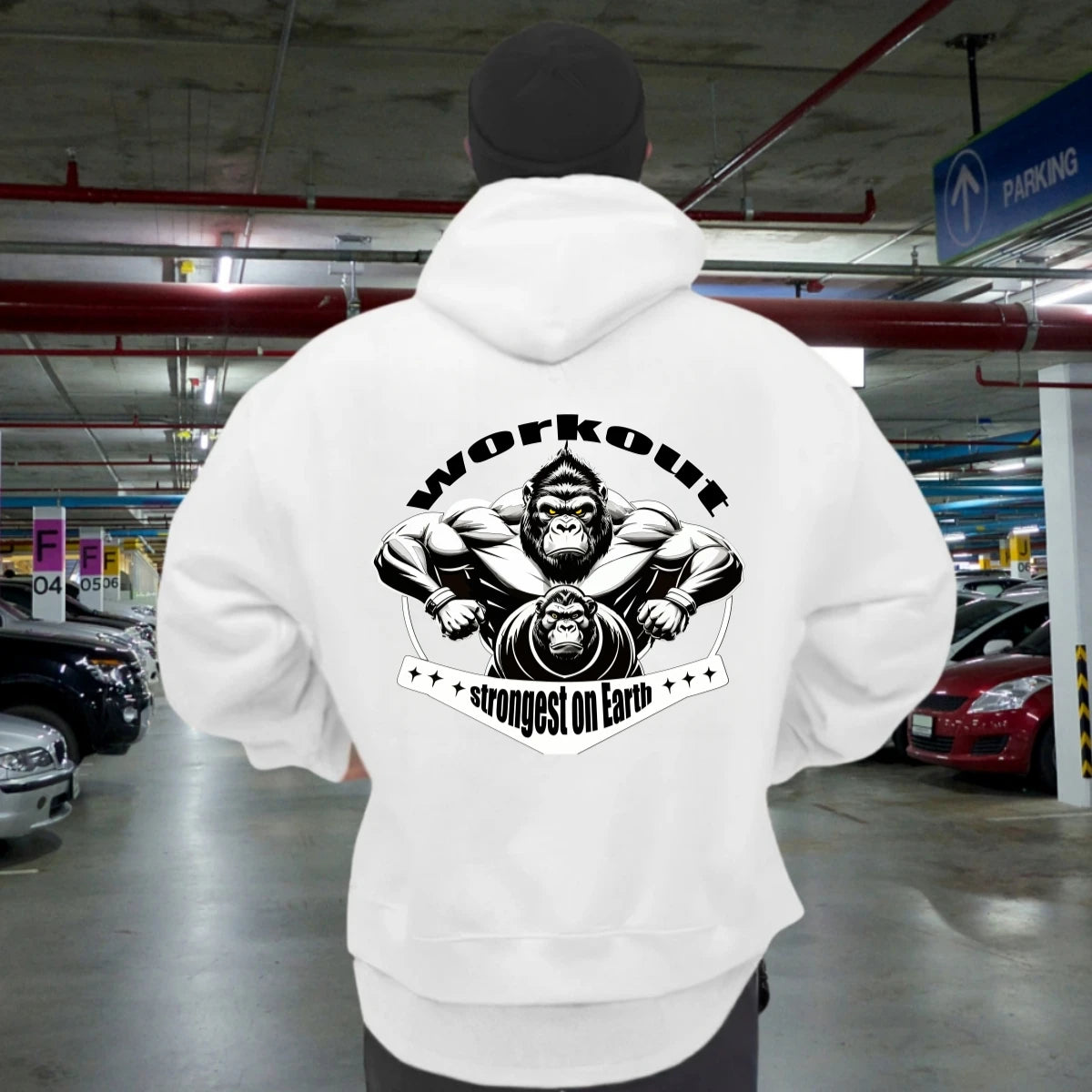 Men's Gym Pullovers Fitness Sweatshirts Man Workout Hoodies Gorilla Bodybuilding Casual Coat