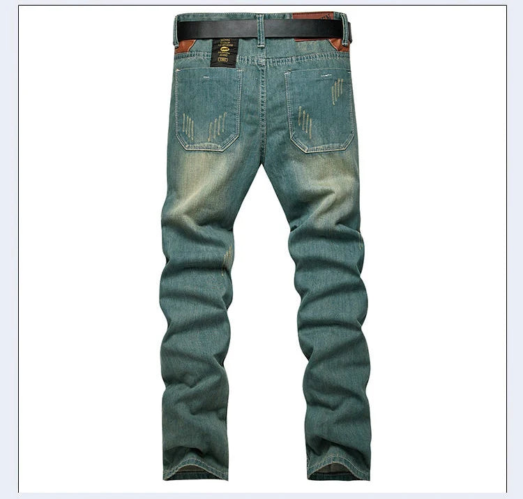 New Men's Spring Autumn Jeans Classic Male Skinny Straight Stretch Brand Denim Pants Summer Overalls Slim Fit Trouser Men Jeans