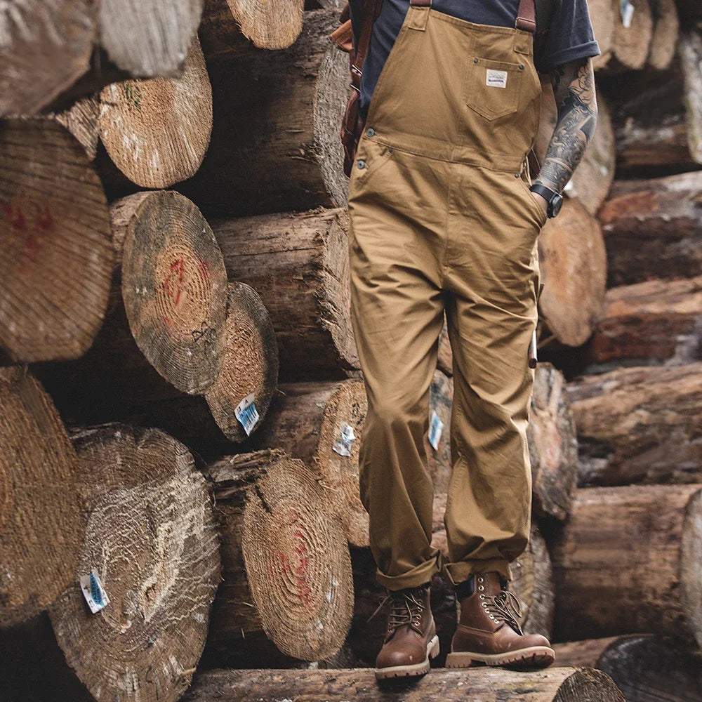 Vintage Jeans Overalls Mens Jumpsuit Cargo Work Pants Baggy Bib Contrast Stitch Denim Overalls Stitch Trousers