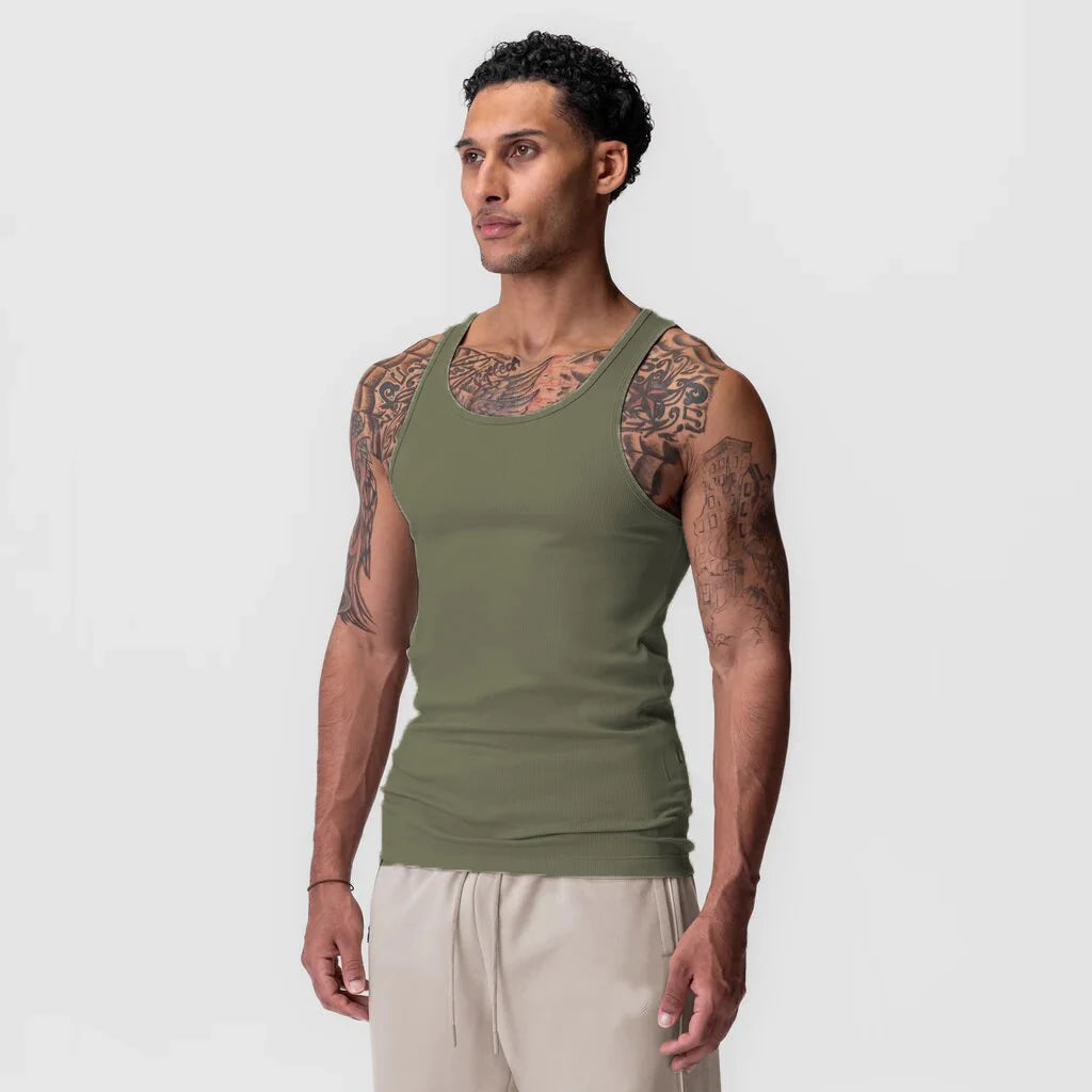 Mens fitness gyms Tank top men Fitness sleeveless shirt Male Screw thread breathable Sports vest Undershirt Gyms Running vest me