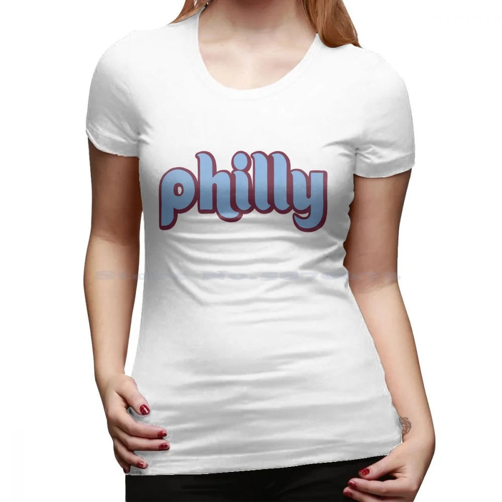 Philly Retro T Shirt 100% Cotton Tee Retro Philly Flyers Eagles History Die Hard Fans Philadelphia City Pennsylvania Blue