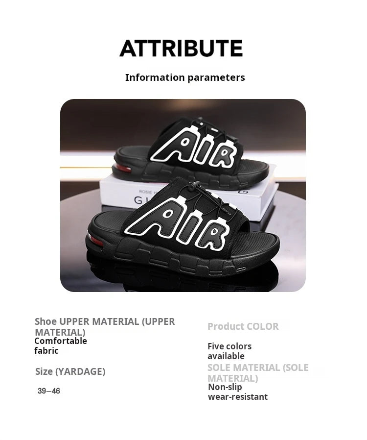 Slippers Men Air Cushion Design Slide Man Summer New PVC Soft Non-slip Men's Sports Slippers for Men Flip Flops Chanclas Hombre