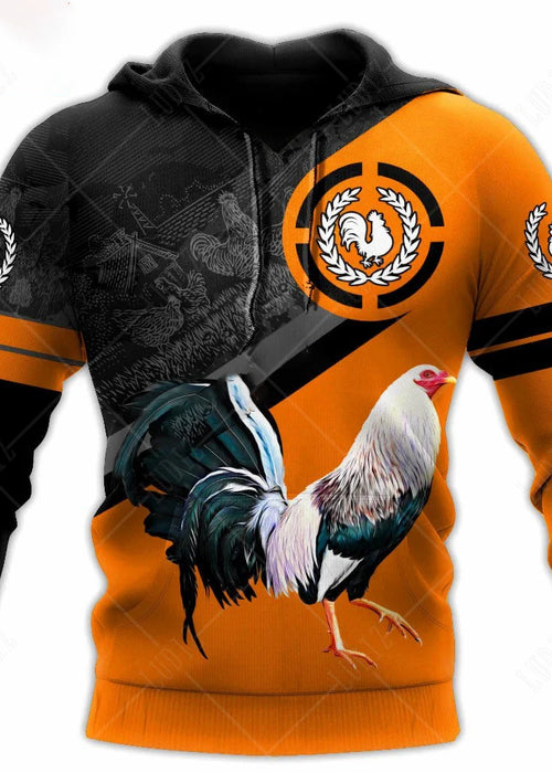 Mexican Hoodies Men's Hoodie 3D Print Mexican Rooster Graphics Tops Autumn Long Sleeve Streetwear Hooded Hoodie For Men Clothing