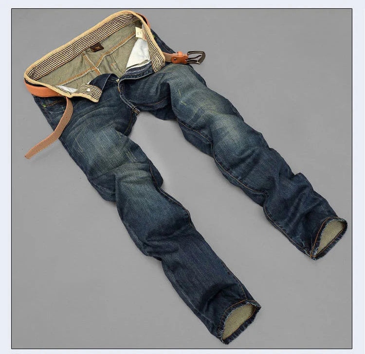 New Men's Spring Autumn Jeans Classic Male Skinny Straight Stretch Brand Denim Pants Summer Overalls Slim Fit Trouser Men Jeans