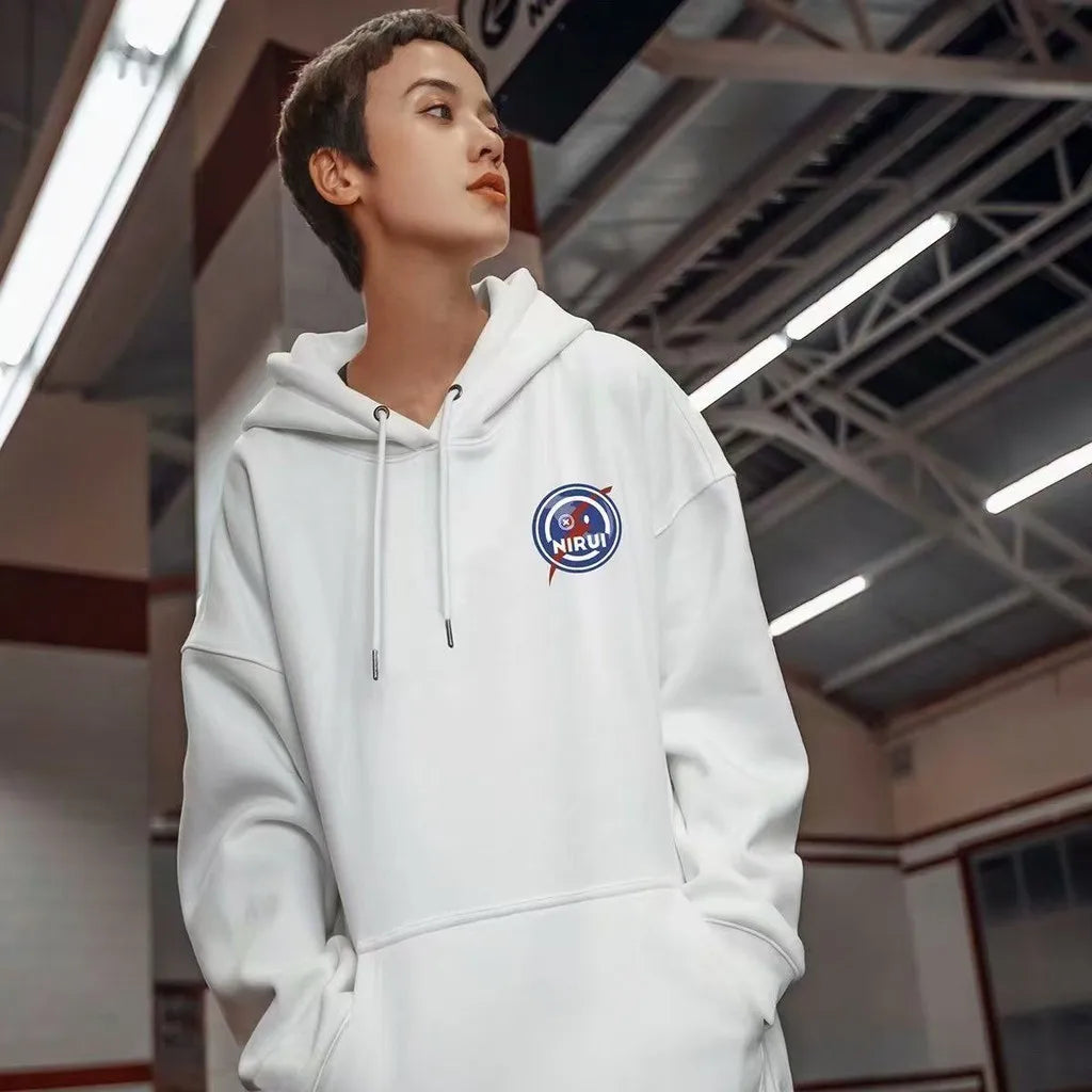 【M-8XL Hoodies】Men Oversized Hoodie Fashion Loose American Trendy and funny space rabbit Print Long Sleeve Couple Clothes