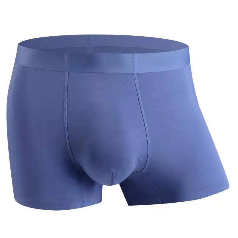 Very thin men's underwear nylon ice silk boxers double bagged high-interest high-stretch boxers