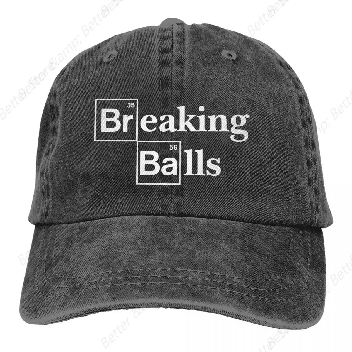 Washed Men's Baseball Cap Breaking Balls Trucker Snapback Cowboy Caps Dad Hat Breaking Bad Walter White TV Golf Hats