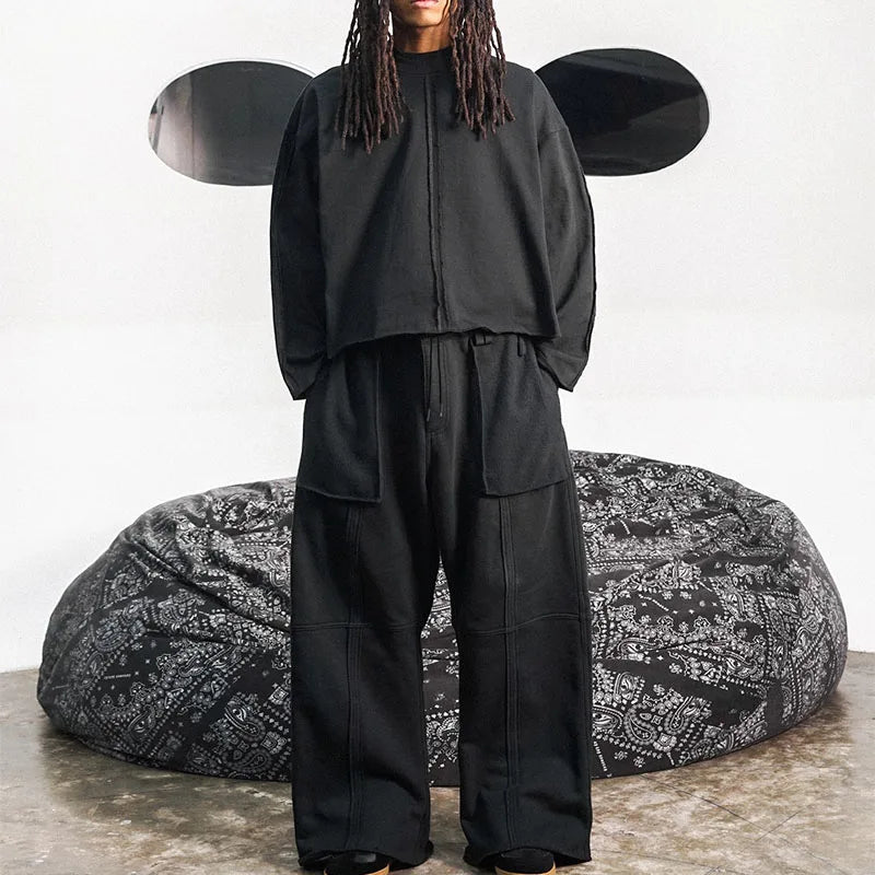 Men's loose long pants with large pockets for casual daily running, fitness and sports, camouflage pants, trendy men's long pant