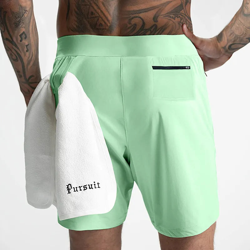 Gym Men's Quick-drying Training Shorts Men Sports Casual Clothing Fitness Workout Running Grid Compression Athletics Shorts