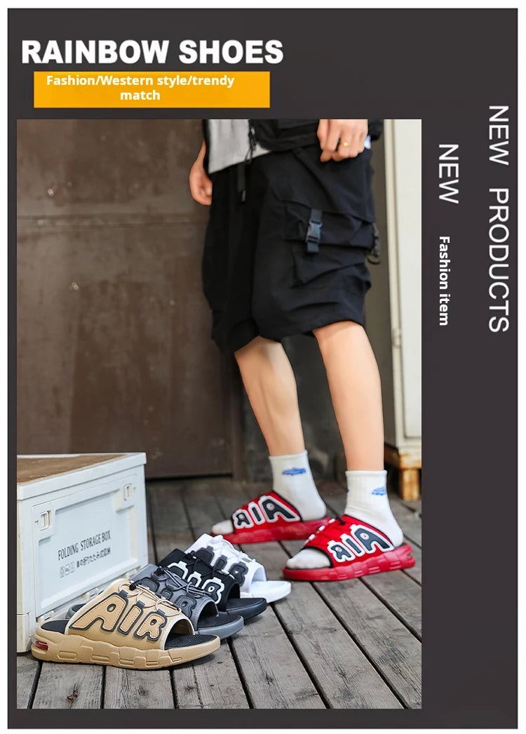 Slippers Men Air Cushion Design Slide Man Summer New PVC Soft Non-slip Men's Sports Slippers for Men Flip Flops Chanclas Hombre