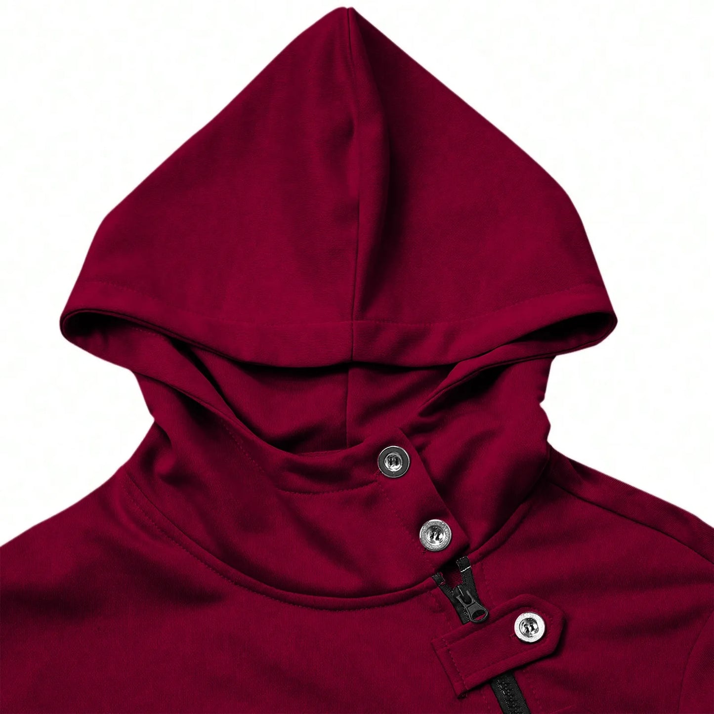Men Autumn New Sweatshirt Tops Simple Solid Fitting Button Zipper Hoodie Daily Casual Sports Street Matching Pullover Sweatshirt