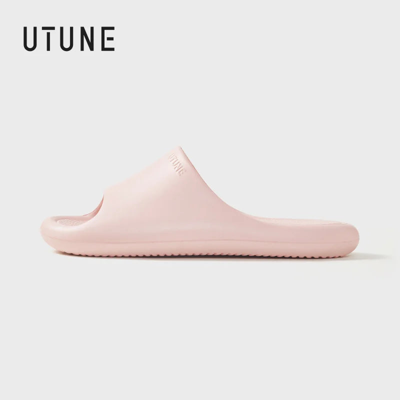 UTUNE Men‘s Summer Lightweight Soft EVA Slippers Non-Slip Bathroom Sandals Unisex Indoor&Outdoor Beach Shoes Waterproof Slides