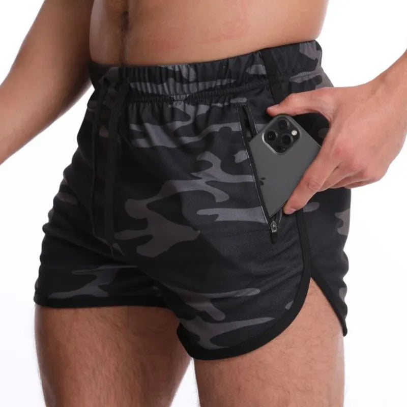 Summer Quick Dry Men's Sports Running Shorts Fitness Beach Short Pants Sportswear Gym Training Workout Shorts Compression Shorts