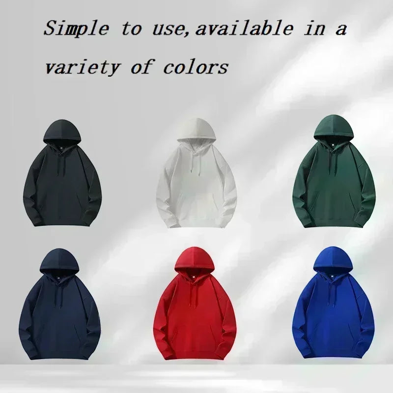 Men's Fall-winter Hooded Sweatshirt Outdoor Are Warm Comfort Walnut Flower NY Letter Double-sided Print Loose Fleece Streetwear