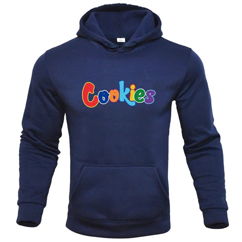 2024 New Fashion Hoody Trend Brand Funny Cookies Printed Men's Hoodies Sweatshirts Hip Hop Streetwear Plus Fleece Pullover