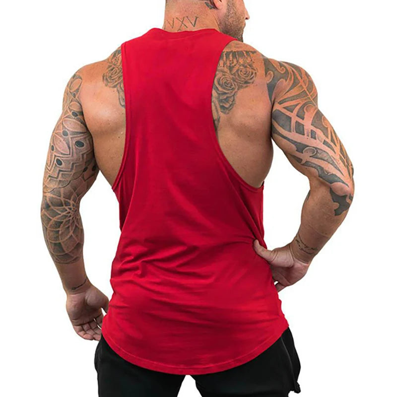 MACHINE FITNESS JUST GYM Bodybuilding Tank Top Mens Workout Vest Cotton Sleeveless shirt Jogger clothing Muscle Stringer Singlet