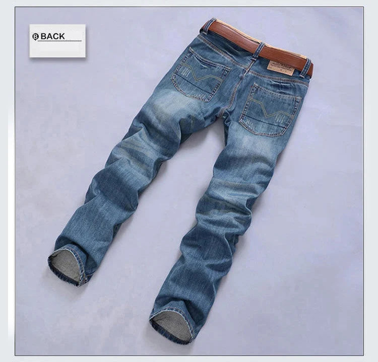 New Men's Spring Autumn Jeans Classic Male Skinny Straight Stretch Brand Denim Pants Summer Overalls Slim Fit Trouser Men Jeans