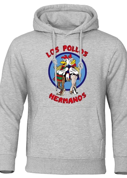 Chicken Brothers Pullovers Warm Breathable Hoody Men's Hoodies Loose Oversized Letter Print LOS POLLOS Hermanos Male Sweatshirts