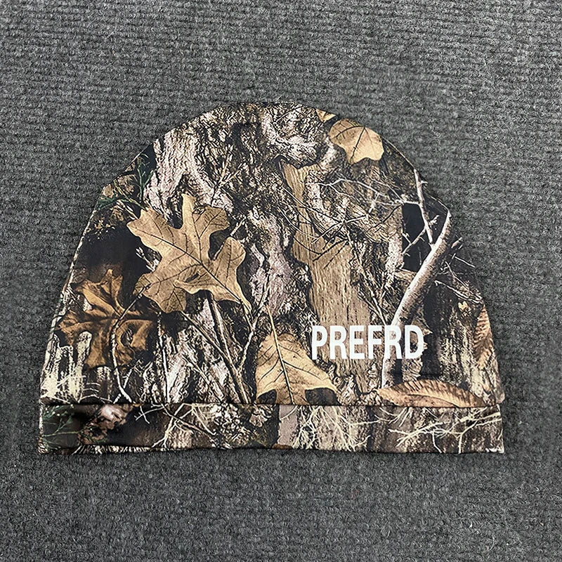 Retro Hip-Hop Camouflage Leaf Print Pullover Hat Trendy Personalized Street Casual Fashionable Cap