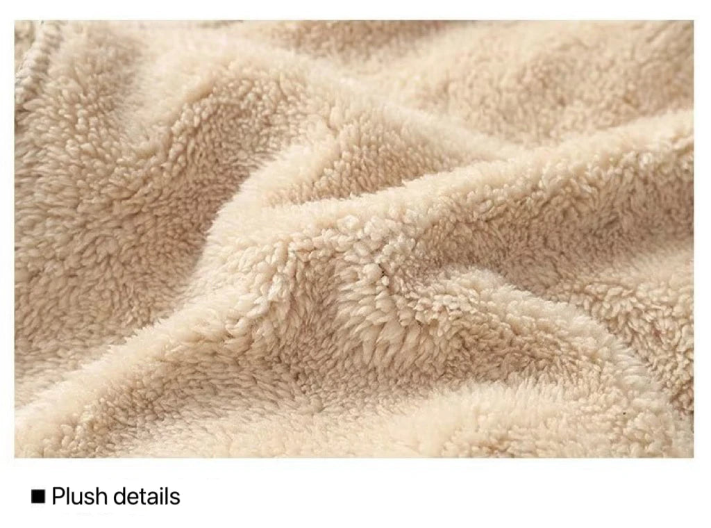 Men's Winter Fleece Sweatshirts Boy Man Keep Warm Underwear Casual Solid Color Pullover Lambswool O-neck Thickened Thermal Tops