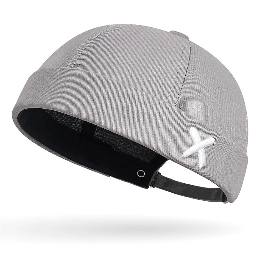 Fashion Denim Docker Cap Brimless Hat Solid Skullcap Solid Color Sailor Cap Beanie Hats Men Women Bucket Cap Adjustable Dad Hat