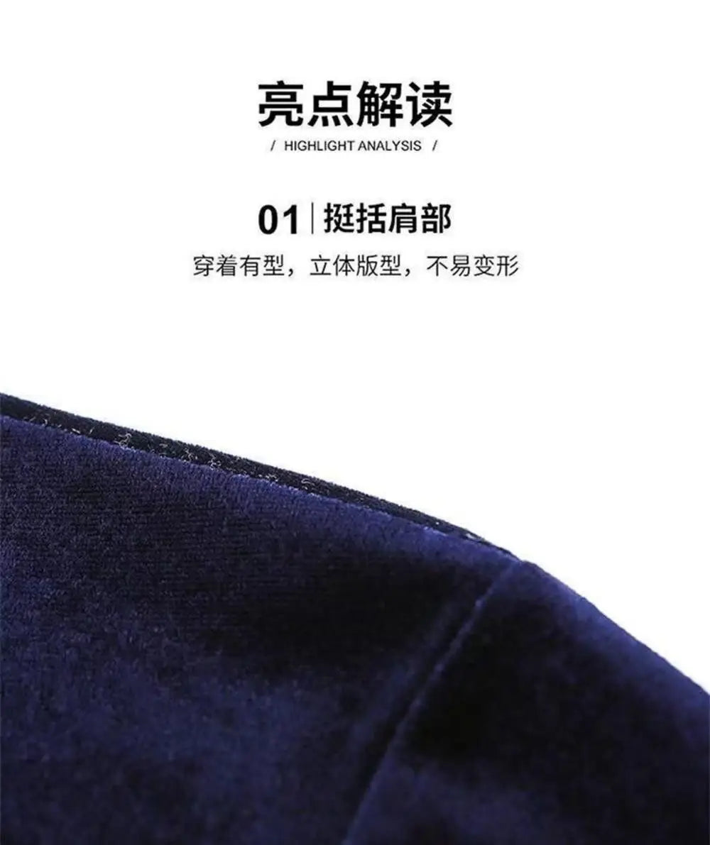 Men's Sweatshirt Velvet Half Turtleneck Sweater Autumn Winter Printed Long-sleeved Top Versatile