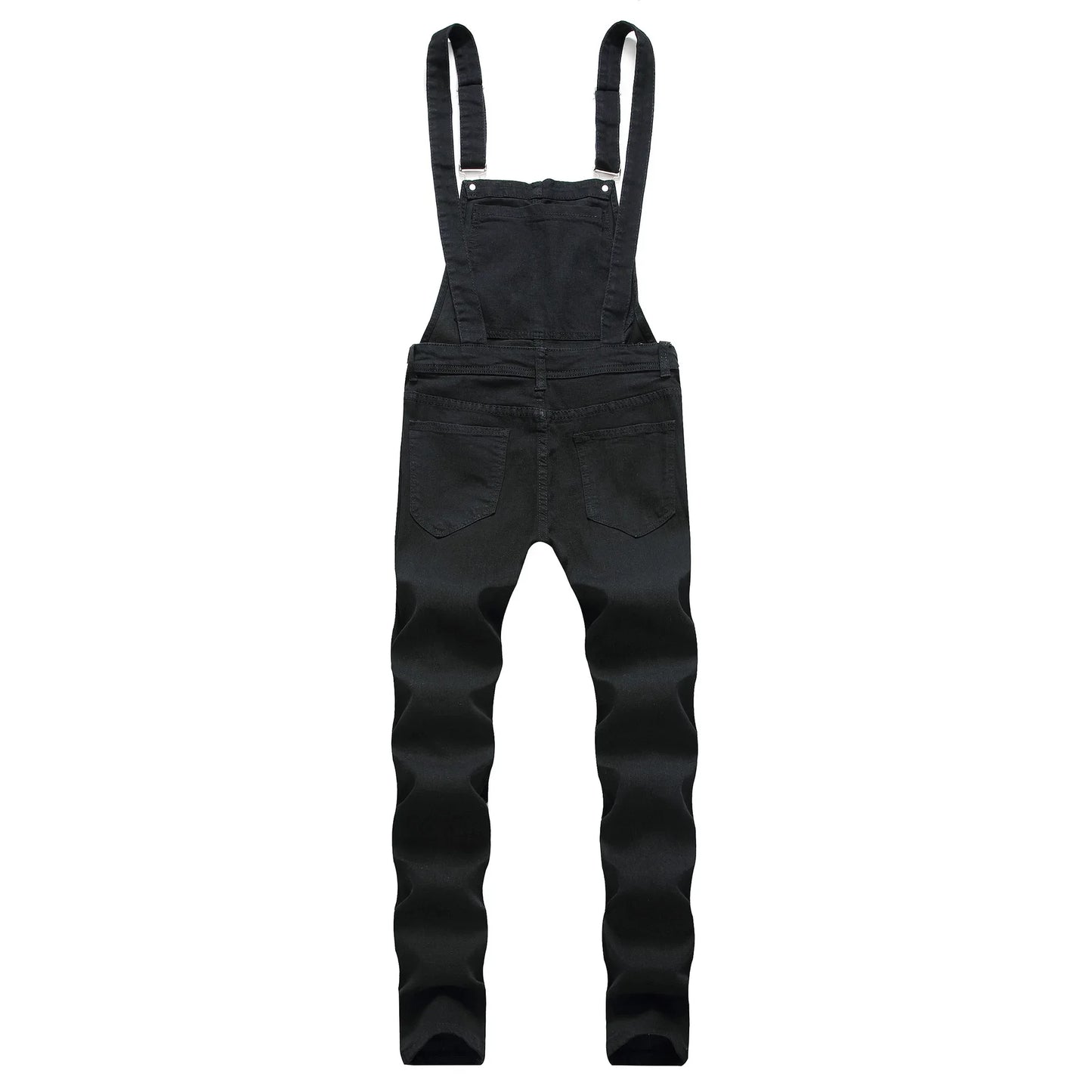 Men Jeans Jumpsuits Denim Overalls Distressed Pockets One Piece Pencil Pants Solid Washed Ankle Length Safari Style Spliced 2025