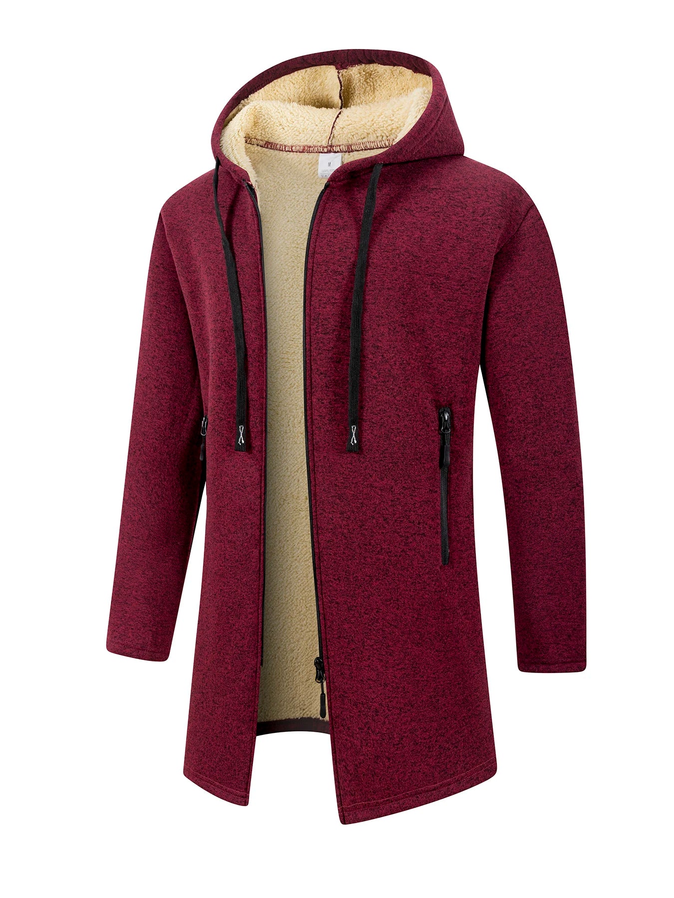 Men's Hoodies Winter Casual Solid Hooded Zip-Up Fleece Sweatshirts Long Sleeve Hoodie Men Sweatshirt Streetwear Hoody Cardigan