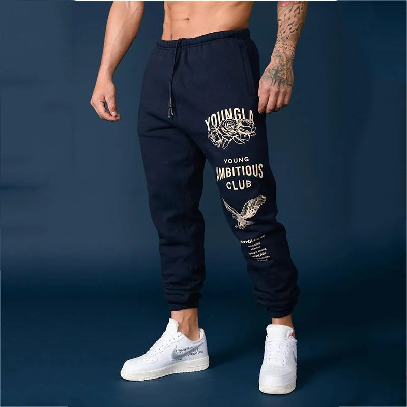 New Men's Sweatpants Gym Sports Fitness Running Basketball Training Pants Casual Pants American Style Fashion Brand Clothing