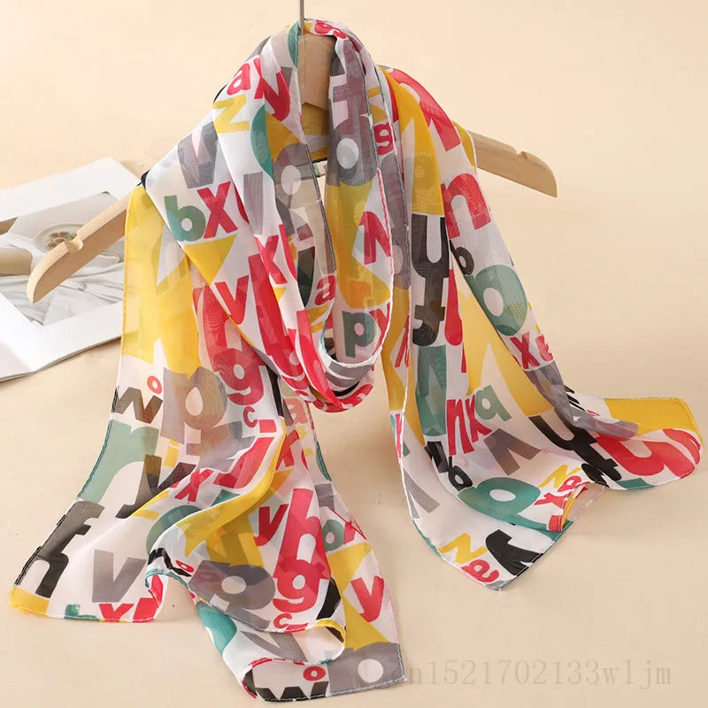 New Fashion Spring/Summer Women Print Headband Beach Chiffon Scarf Shawls Female Long Wraps Panama Beach Sunscreen Hijab