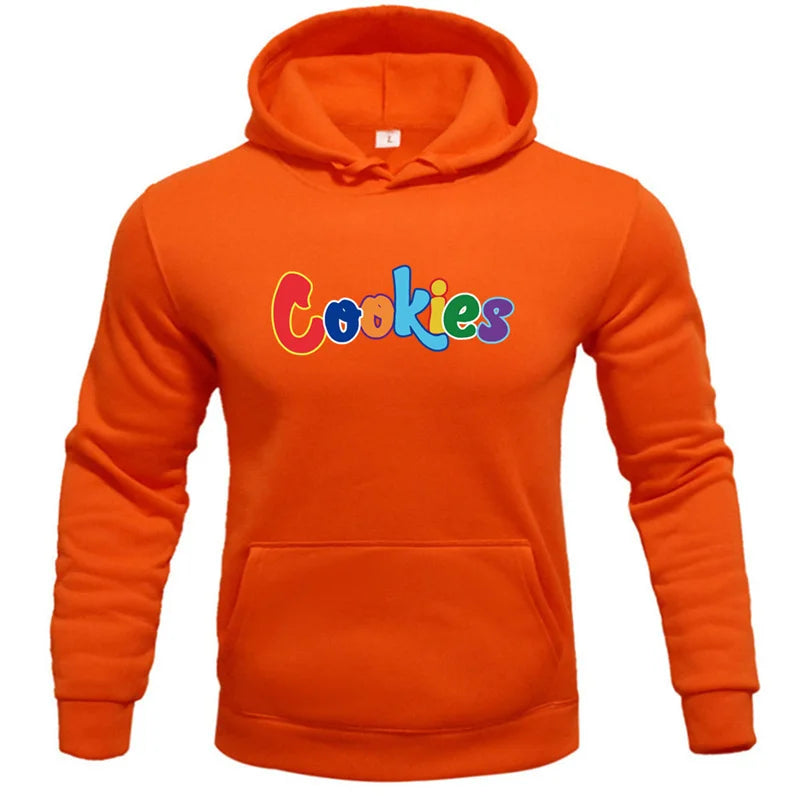 2024 New Fashion Hoody Trend Brand Funny Cookies Printed Men's Hoodies Sweatshirts Hip Hop Streetwear Plus Fleece Pullover