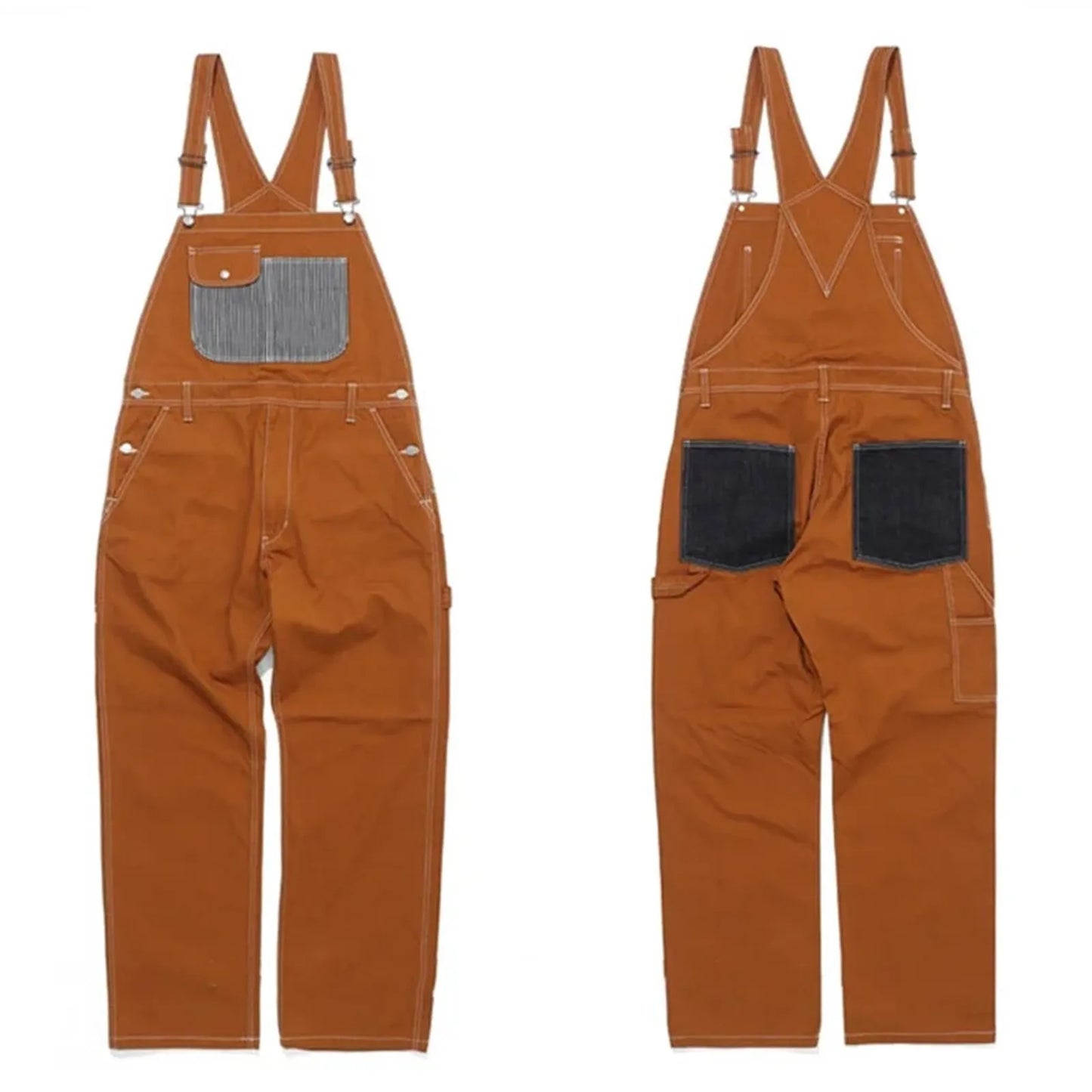 Men's Denim Bib Overalls Mens Relaxed Fit Overalls Workwear With Adjustable Straps And Convenient Tool Pockets Men Body