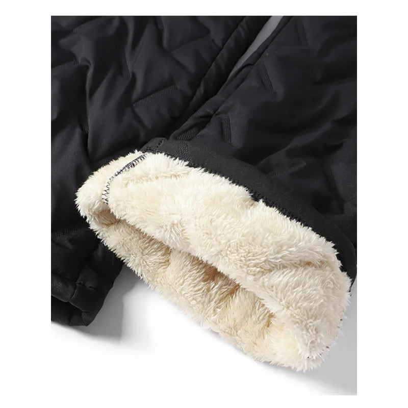 Men's Casual Pants Sets Man Autumn 2025 warm plus thickened Youth Clothing Trousers Y2k Baggy Windproof and warm casual pants