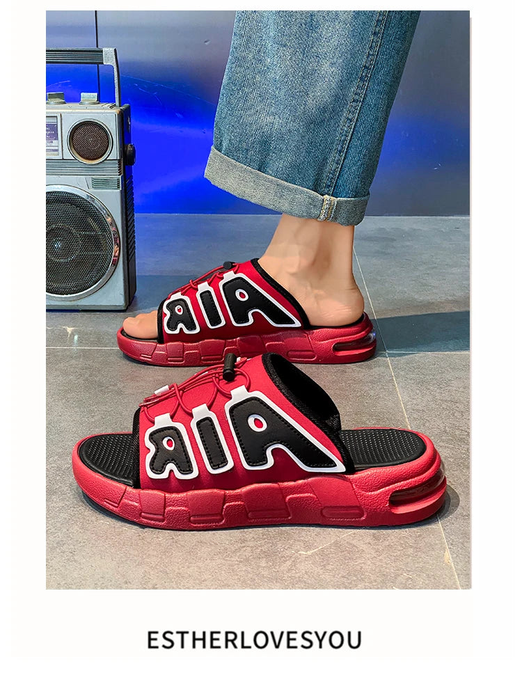 Slippers Men Air Cushion Design Slide Man Summer New PVC Soft Non-slip Men's Sports Slippers for Men Flip Flops Chanclas Hombre