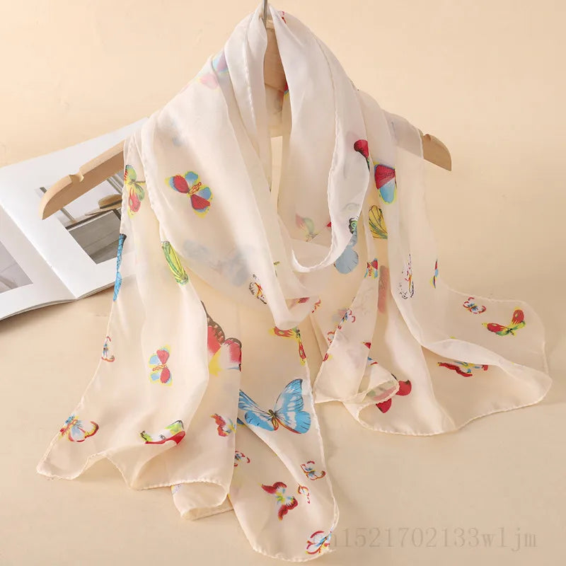 New Fashion Spring/Summer Women Print Headband Beach Chiffon Scarf Shawls Female Long Wraps Panama Beach Sunscreen Hijab